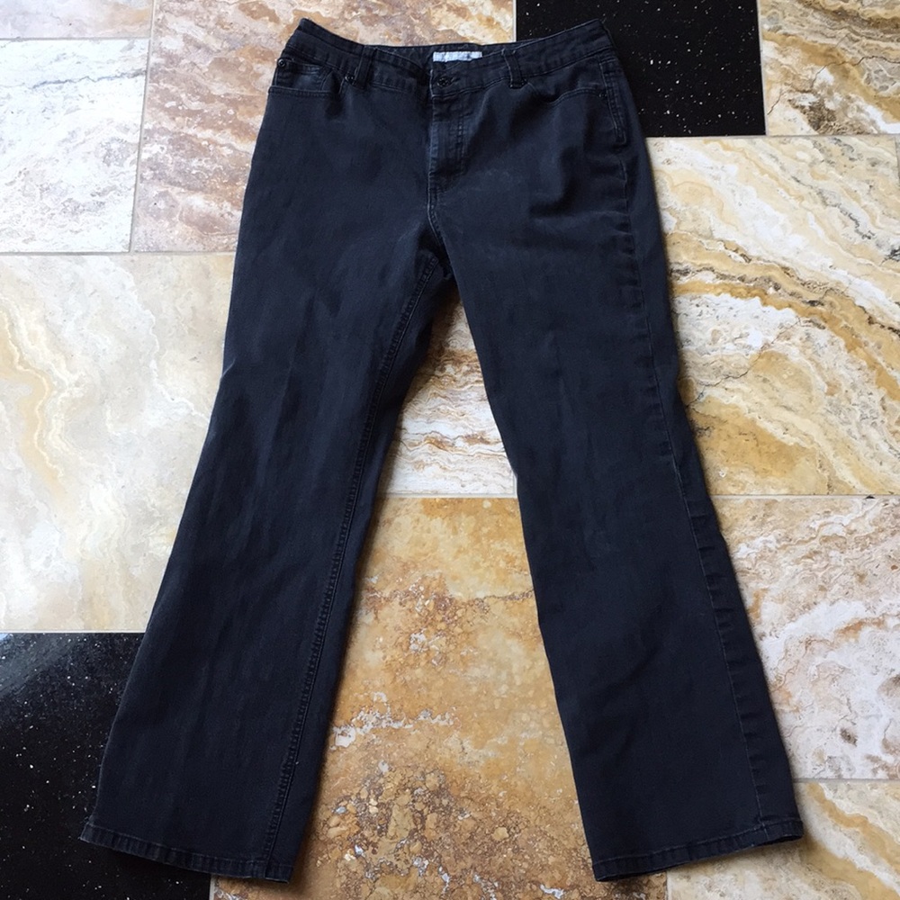Chico’s platinum denim charm RG jeans charcoal BLK